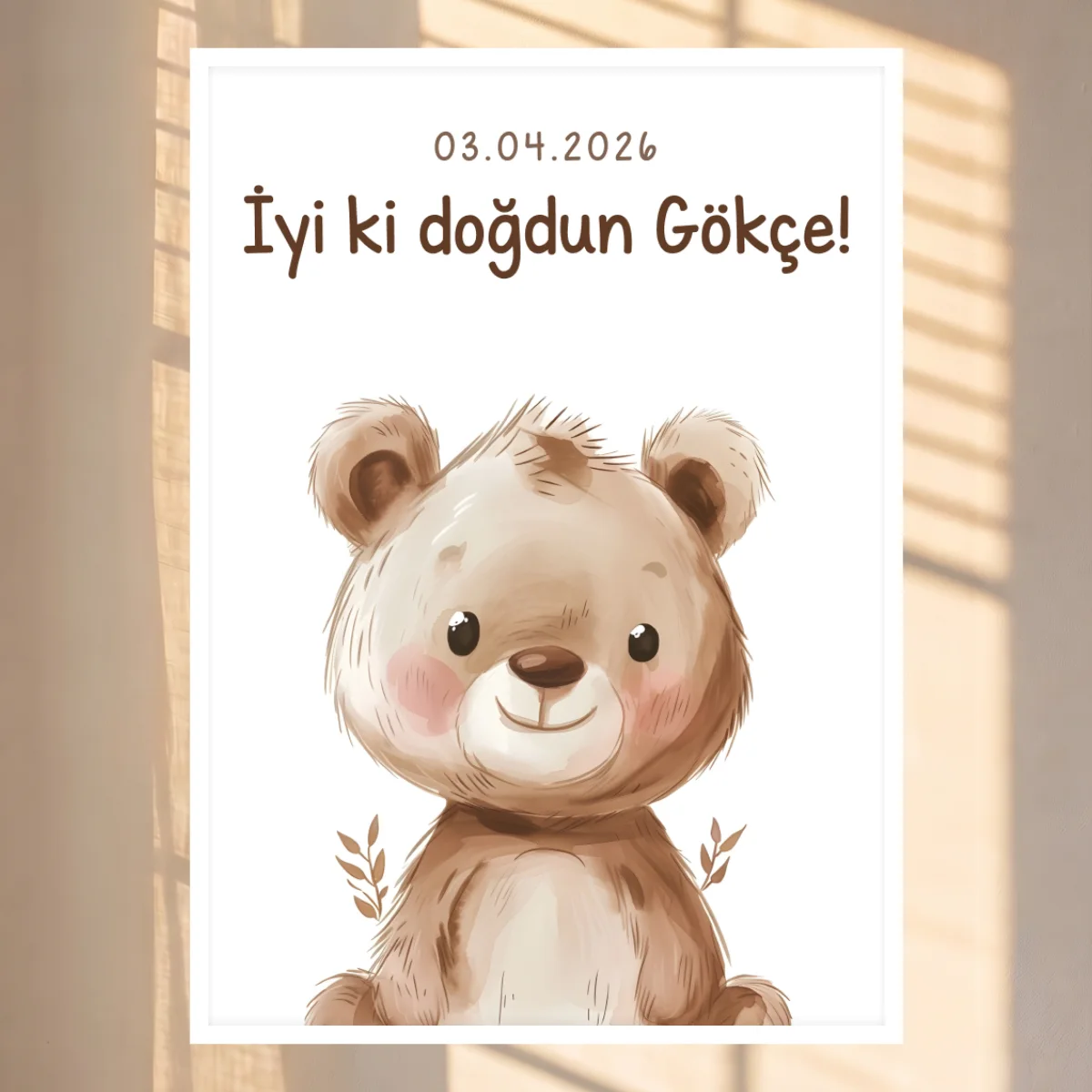 Şirin Ayıcık Özel Yazılı